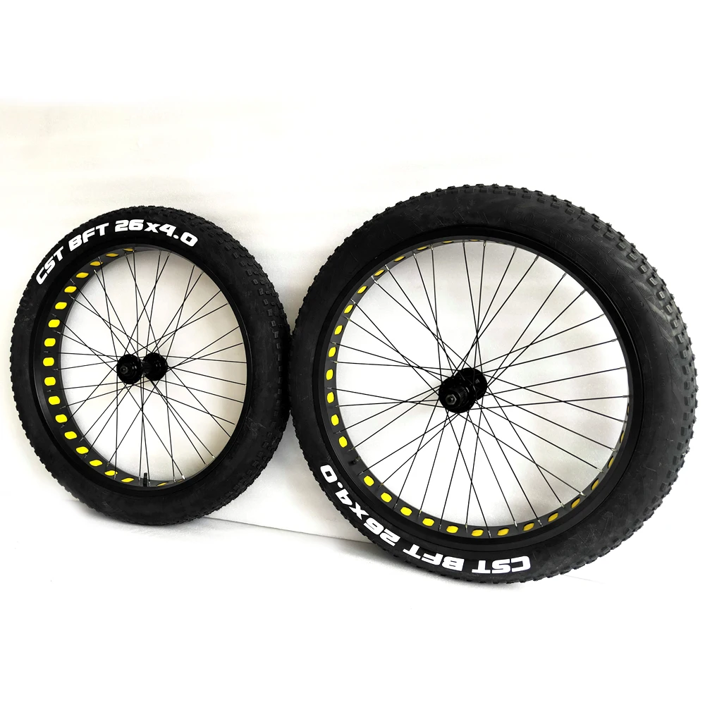 Kalosse 26 Inches   Customized Colors    135/190MM Bearings Hubs    26*4.0 Inches   80MM  Fat   bike wheels