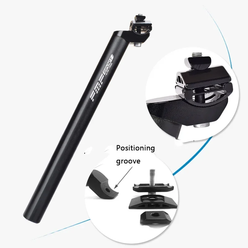 Bicycle Seat Post Extended Aluminum Alloy Black Road Mountain Bike Parts Size 25.4/27.2/28.6/30.4/30.8/31.6*350/450mm Seatpost image 3