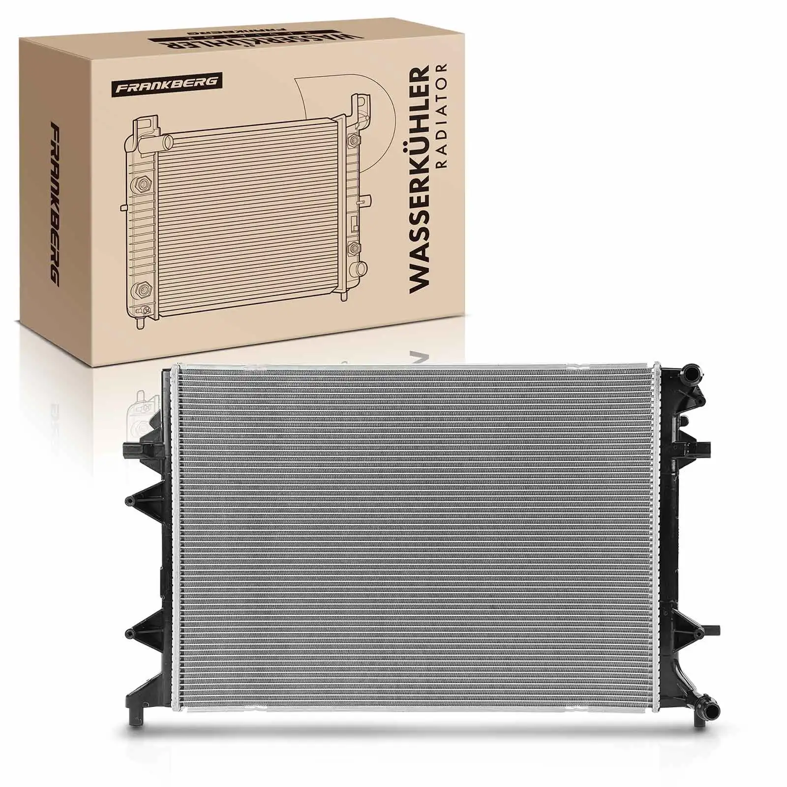 Frankberg 1x Koeler Waterkoeler Motorkoeler voor VW Kever CC Caddy Alltrack Skoda Yeti 5K0121251S 65340