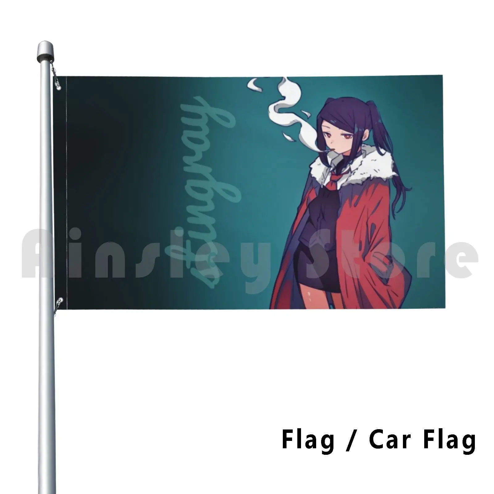 Stingray Flag Car Flag Funny Jill Stingray Stingray Jill Bartender Action Va 11 Ha11 A