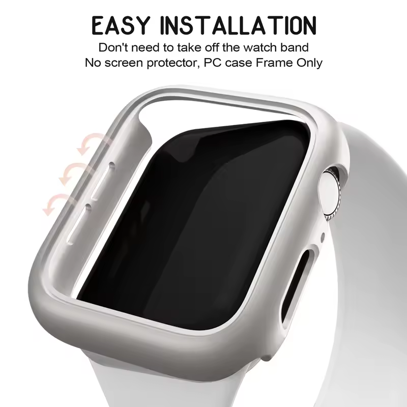 3pcs Hard PC Case For Apple Watch 45mm 41mm 38mm 42mm 40mm 44mm Matte Bumper Protective Case Frame for iWatch SE 9 8 7 6 5 4 3 2 - Image 4