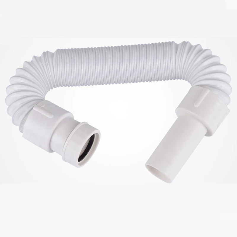 Retractable Plastic Hose Deodorant Washbasin Kitchen Sink Laundry Pool Downpipe Anti-corrosion Drain Pipe Downspout 34-78cm