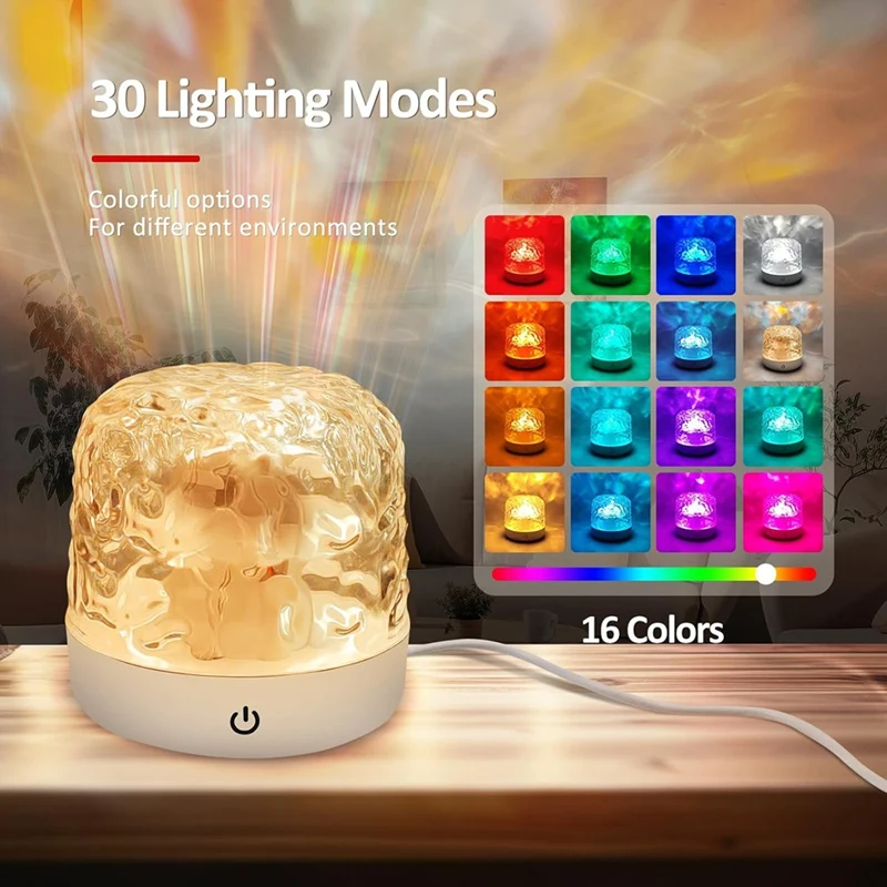 AT14 Northern Light Projector,Ocean Wave Projector Lamp With Remote Control,Aurora Projector Light,For Decor/Home/Gift