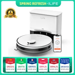 ILIFE A30 PRO 5000Pa Suction, Robot Vacuum and Mop Combo, Self emptying, 60 day capacity, App/remote , 180 minute running time