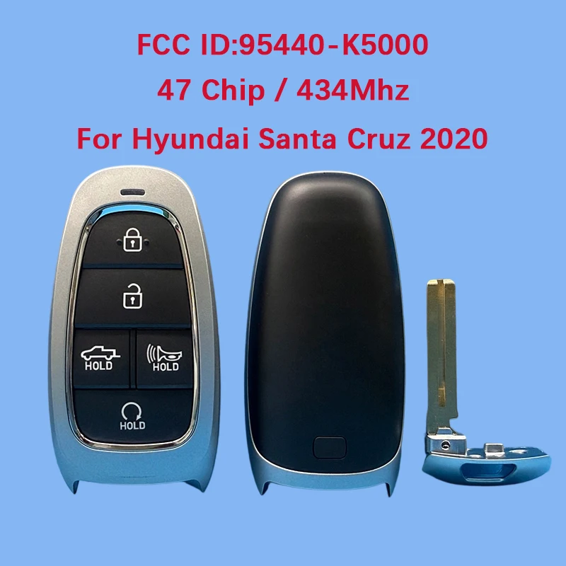 

CN020257 Aftermarket 5-кнопочный смарт-ключ с дистанционным управлением 47 чипов 433 МГц FCC ID 95440-K5000 Keyless Go для Hyundai Santa Cruz 2021+