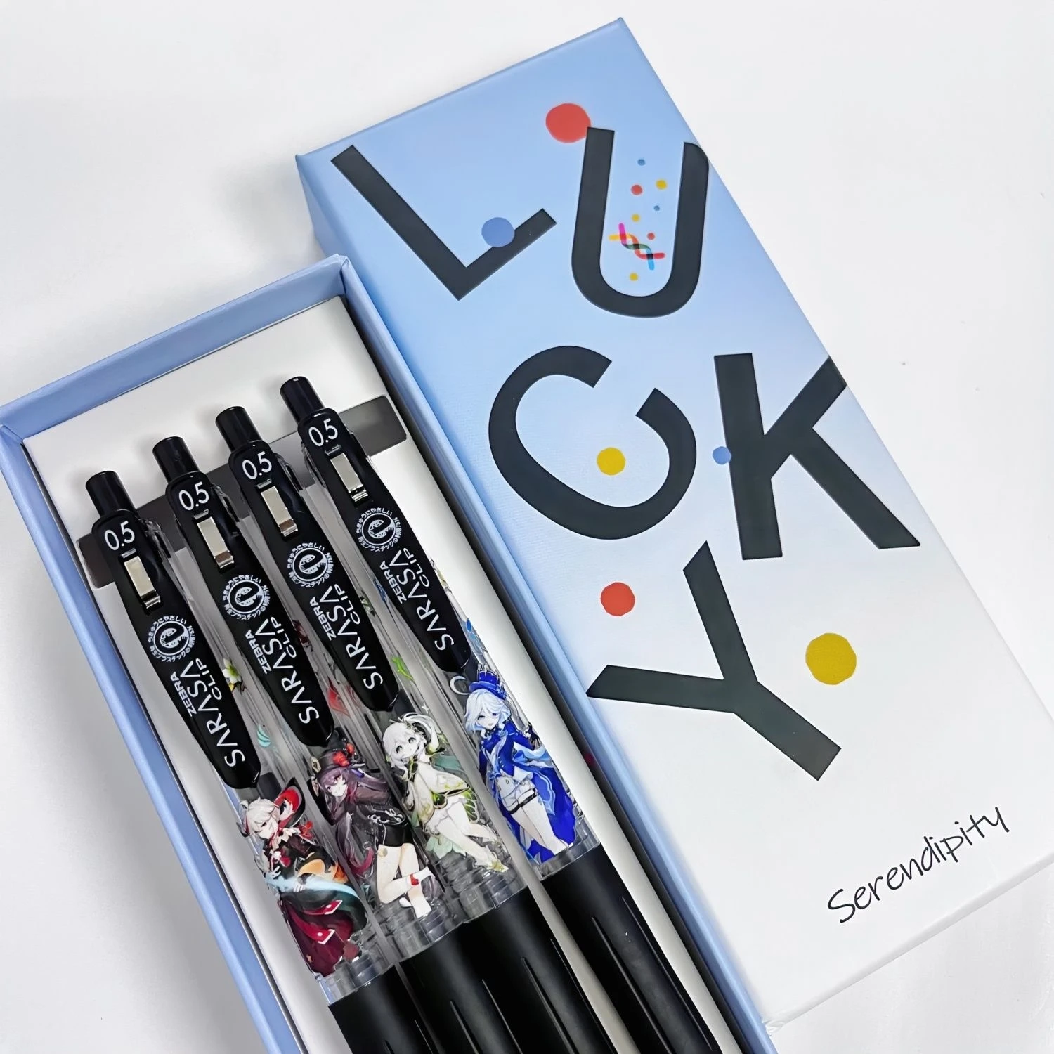 جينشين إمباكت فورينا كايديهارا كازوها هو تاو ناهيدا زملاء قلم جل لطيف قابل للسحب 0.5 مللي متر أداة كتابة رأس رصاصة