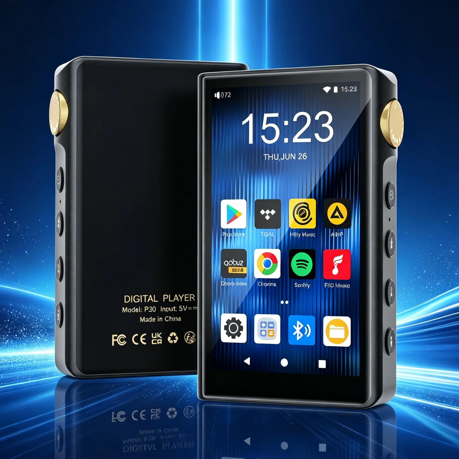 Android 12 MP3 Player 32GB HiFi Lossless WiFi Bluetooth 5.0 Touch Screen Portable Streaming Music Player 512GB Expandable Gift