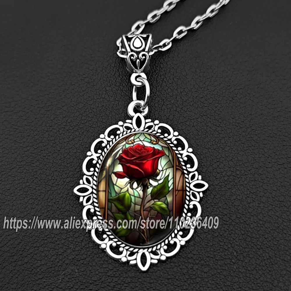 Punk Black Crystal Rose Choker Vintage Necklace Gift for Women Gothic Blood Red Flower Chokers Fashion Jewelry Wholesale