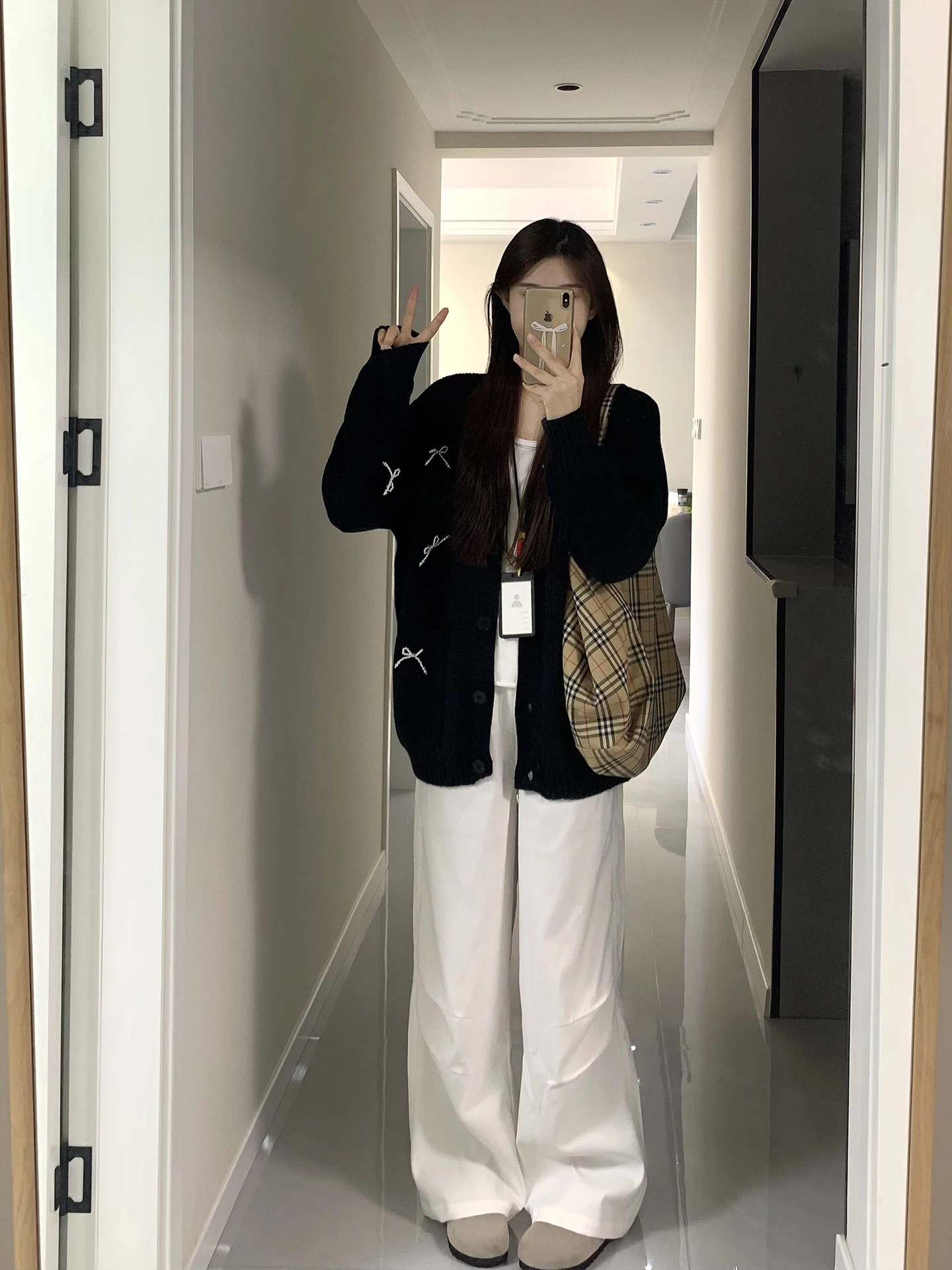 Maglione V-Ne allentato lavorato a maglia chic e pantaloni a gamba larga Set da due pezzi per donna Autunno Inverno Faion Comodo vestito caldo