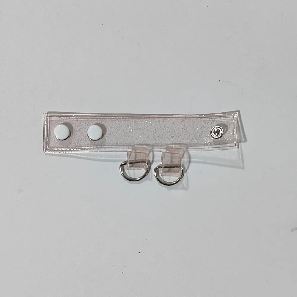 2pcs Simple PVC Bag Strap Extension Buckle Transparent Bag Strap Clip Snap Clasp Clip Backpack