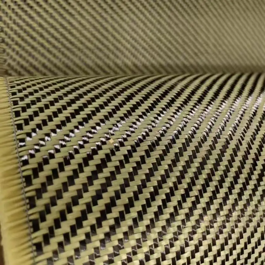 

3K 200g Carbon fiber mixed Fabric 2x2 Twill Carbon Kevlar cloth Aramid fiber 40" / 100cm width