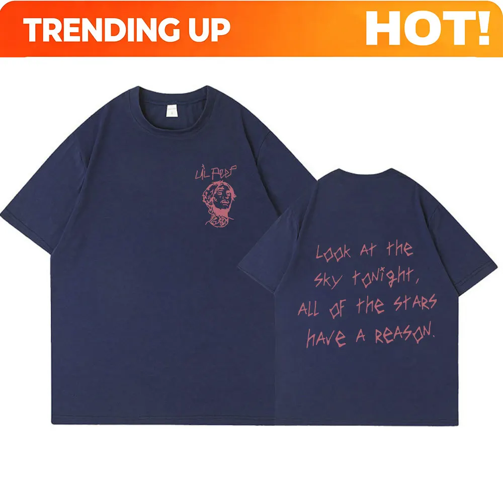 Rapper Lil Peep Tour Concert Graphic T Shirt Men's Women Fashion Hip Hop Short Sleeve T-shirt Cotton Casual Oversized T-shirts