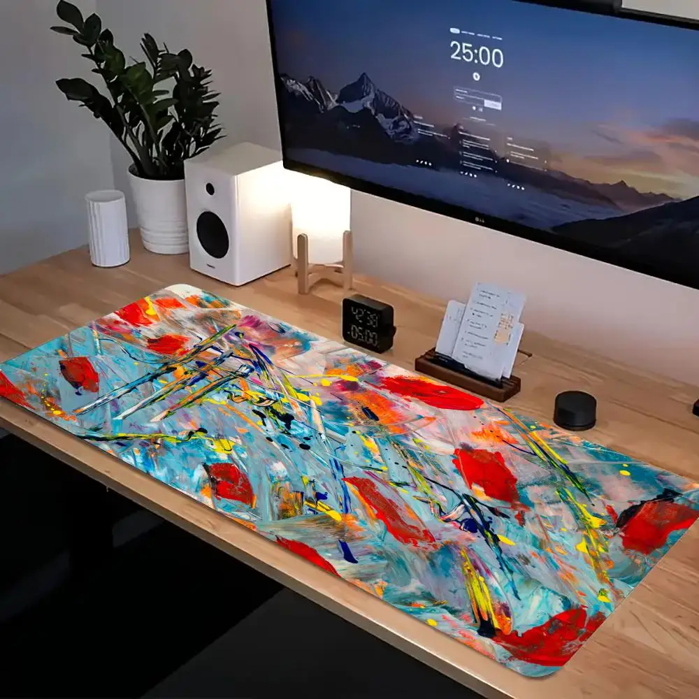 

Настенный коврик для мыши с граффити, компьютерные аксессуары, офисные игровые настольные коврики, резиновые противоскользящие коврики для игровой клавиатуры, коврики для мыши, настольные коврики 40X90