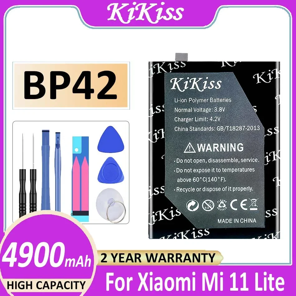 

Аккумулятор KiKiss BP42 4900 мАч для Xiaomi Mi 11 Lite Mi11 Lite 11 Lite Bateria
