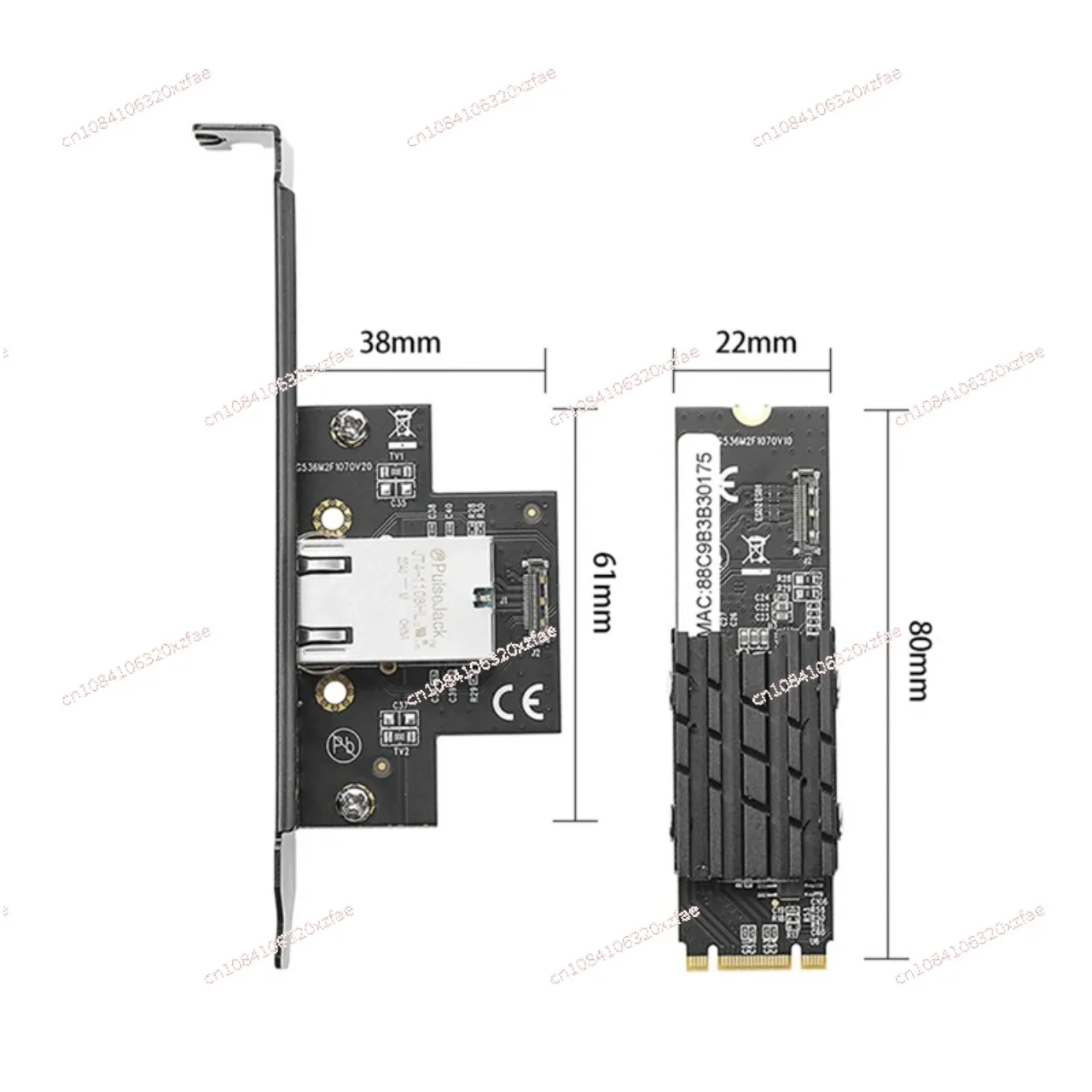 

To Single Port 10 Gbase Ethernet Gigabit Nic B Key M Key 10G/2.5G/1000M IOCREST 10000M Ethernet Card AQC107 Chip M.2