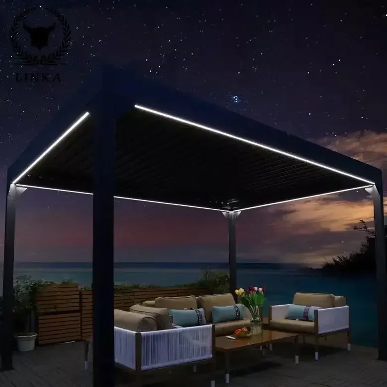 Professional Backyard Easy to Use Outdoor Pergola Outdoor Pergolas Aluminum Waterproof 10 Years Alumium ISO9001