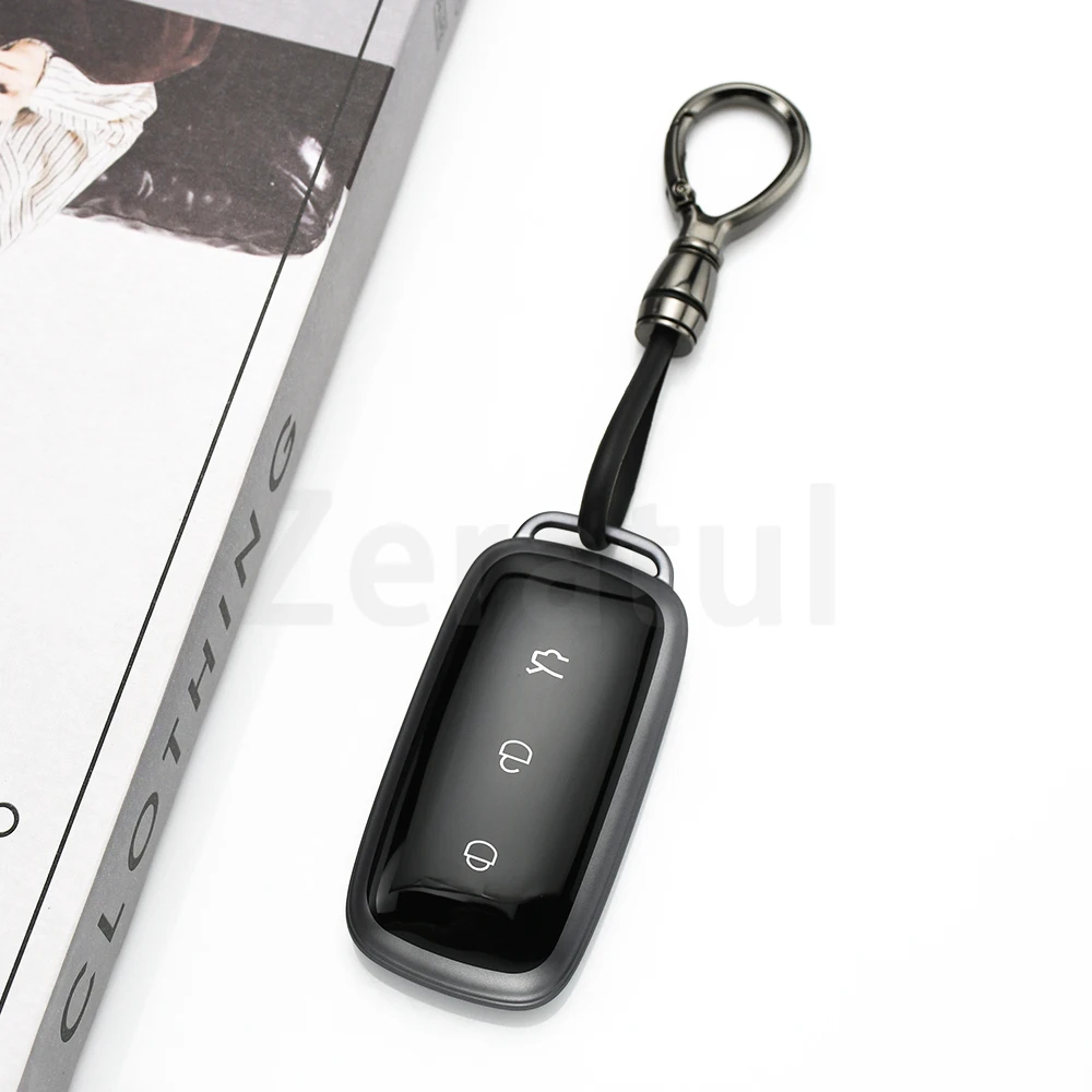 Keyless Protector For Geely New M9 L7 L6 E8 E5 Xingyao 8 Starship 7 Galaxy A7 Car Key Case Cover Gun Grey Auto Shell Fob Holder