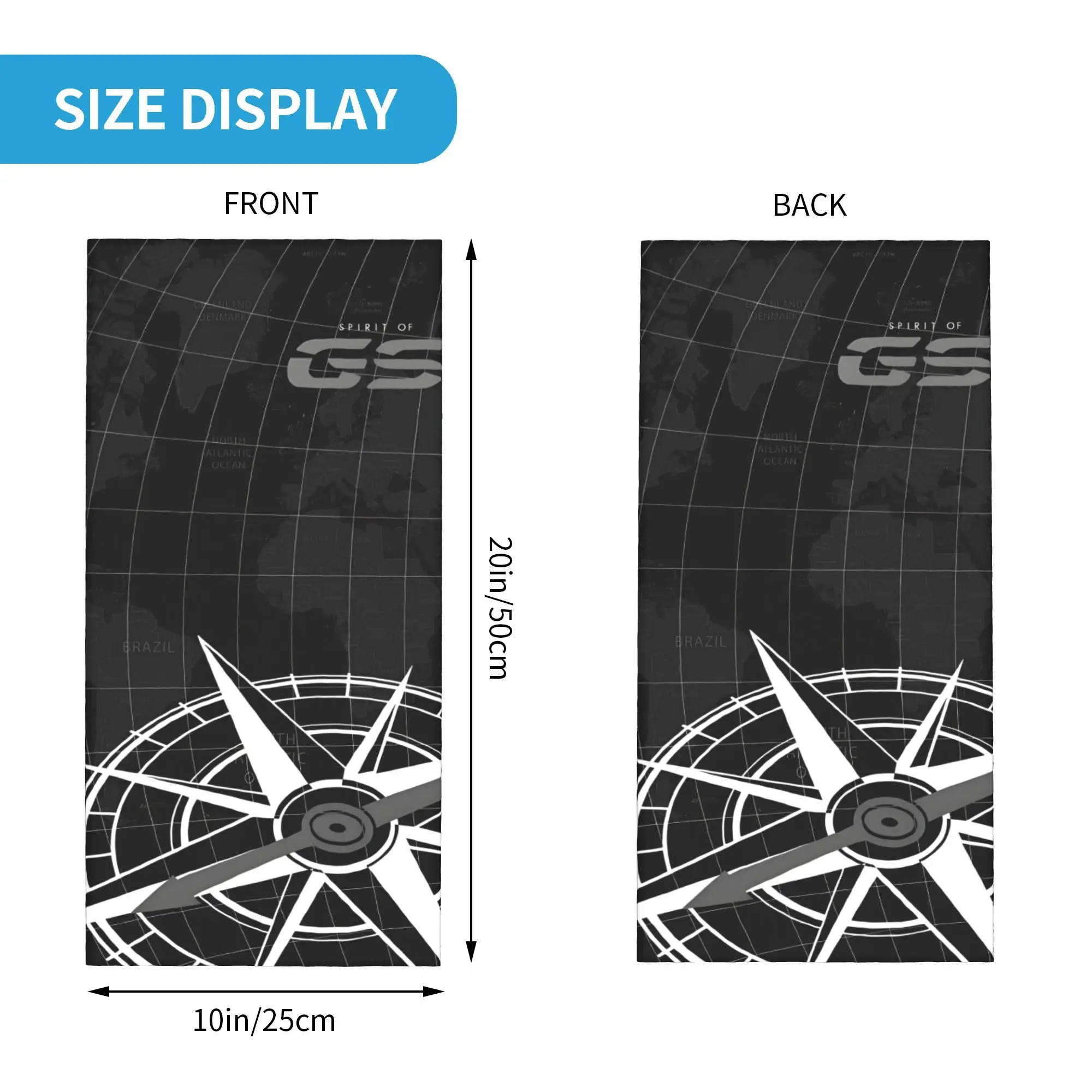 Custom GS  Bandana Neck Gaiter for Hiking Running Women Men Wrap Scarf Motorcycle Adventure Headband Warmer