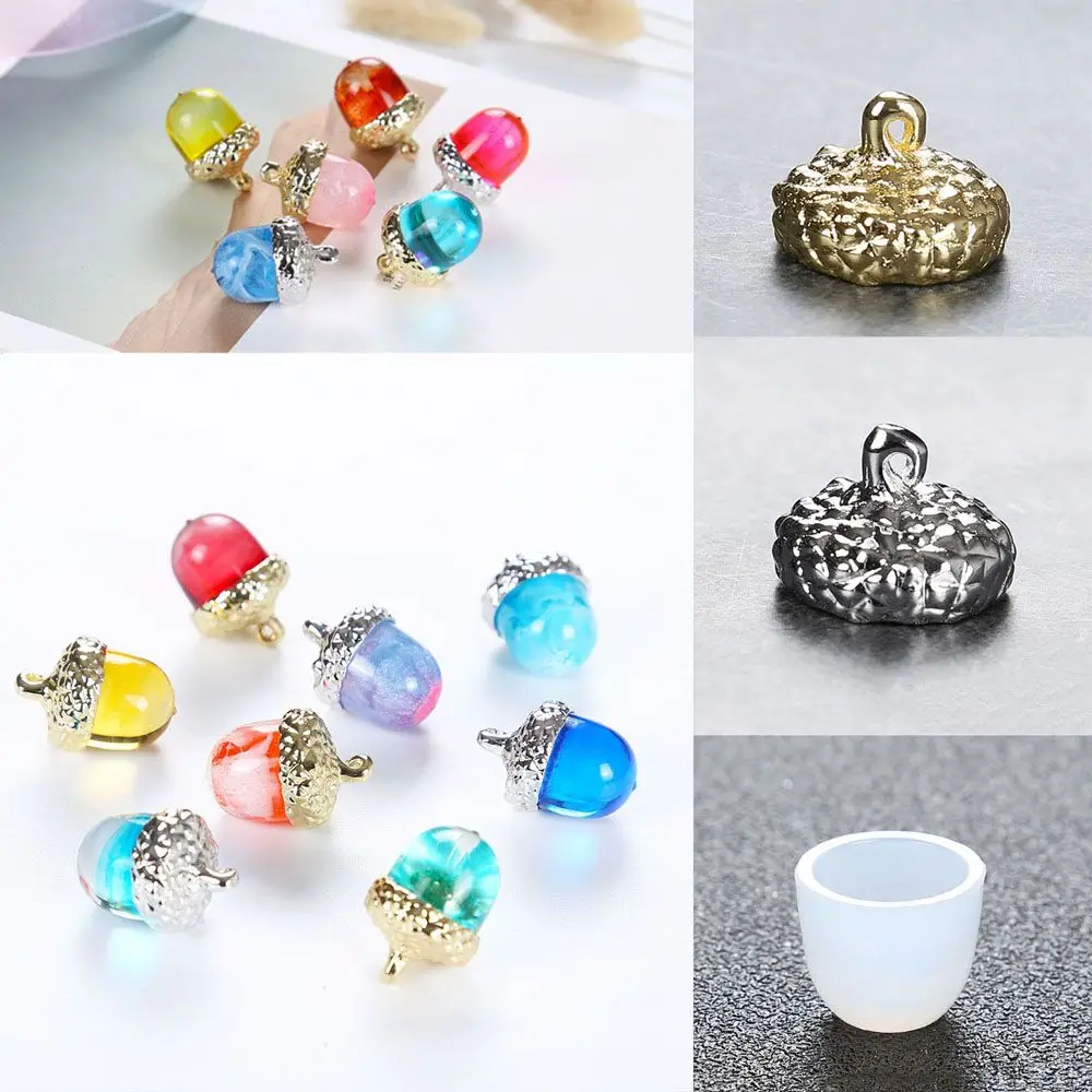 

Handmade Holder Epoxy 3D Solid DIY Pendant Cap Jewelry Making Crafts Tools Silicone Mold Jewelry accessory