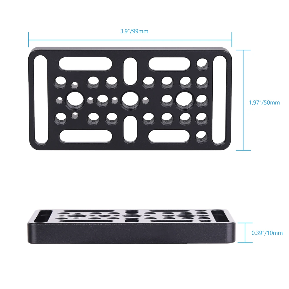 ARTCISE CP100 Cheese Plate Camera Mounting Plate with 1/4"& 3/8" Universal Type Positioning Hole Expansion Cheese Plate