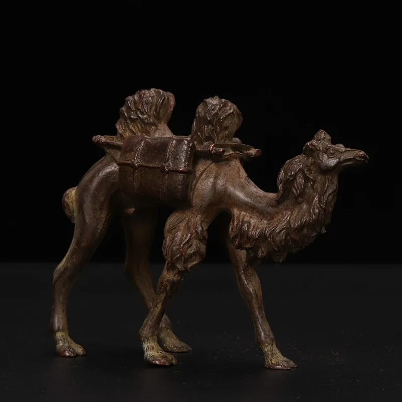 Creative Retro Bronze Sculpture Desert Ship Camel Realistic Fashion Home Living Room Office Desk Ornaments Crafts Gifts