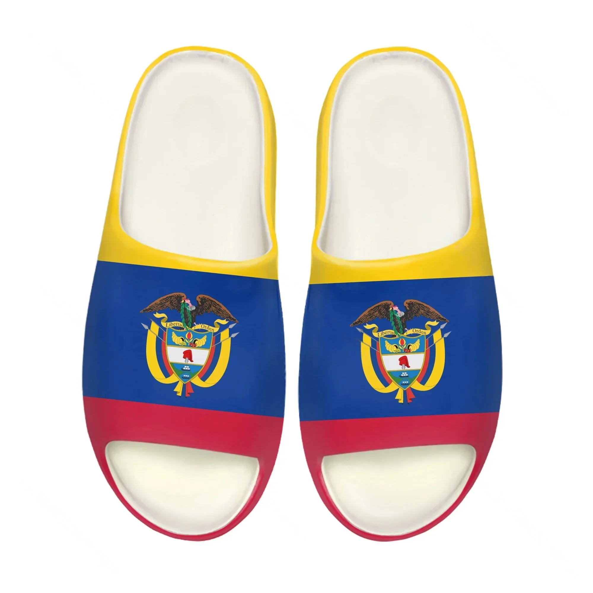 

Шлепанцы с флагом Колумбии, Богота, с мягкой подошвой, домашние сабо, индивидуальные водонепроницаемые тапочки, мужские, женские, подростковые, пляжные сандалии