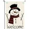 Snowman Snowflake Garden Flag 12x18 Vertical Double Sided Christmas Winter Garden Flag Snowman Snowflake Welcome Holiday for jjp