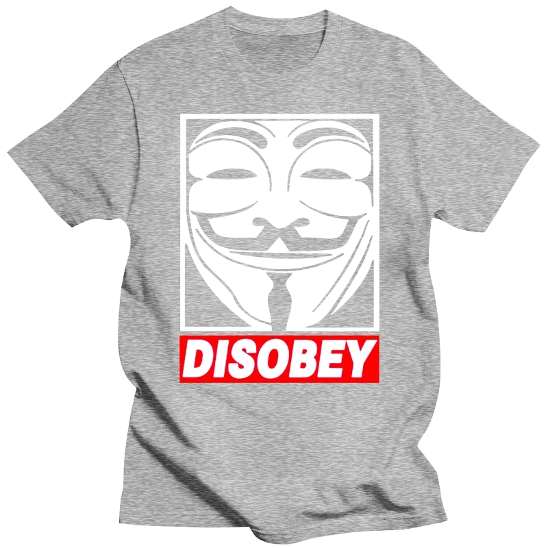 Disobey V For Vendetta Guy Fawkes Movie Comic Inspired T Shirt S - 2Xl Tee Tshirt Tee Shirt