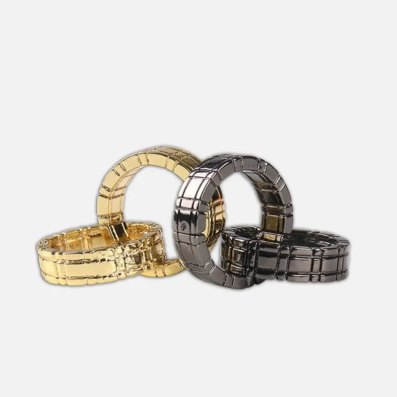 Himber Ring Gold Black Color Linking Ring Magie Close Up Street Gimmick Props Magic Tricks Comedy Easy For Child