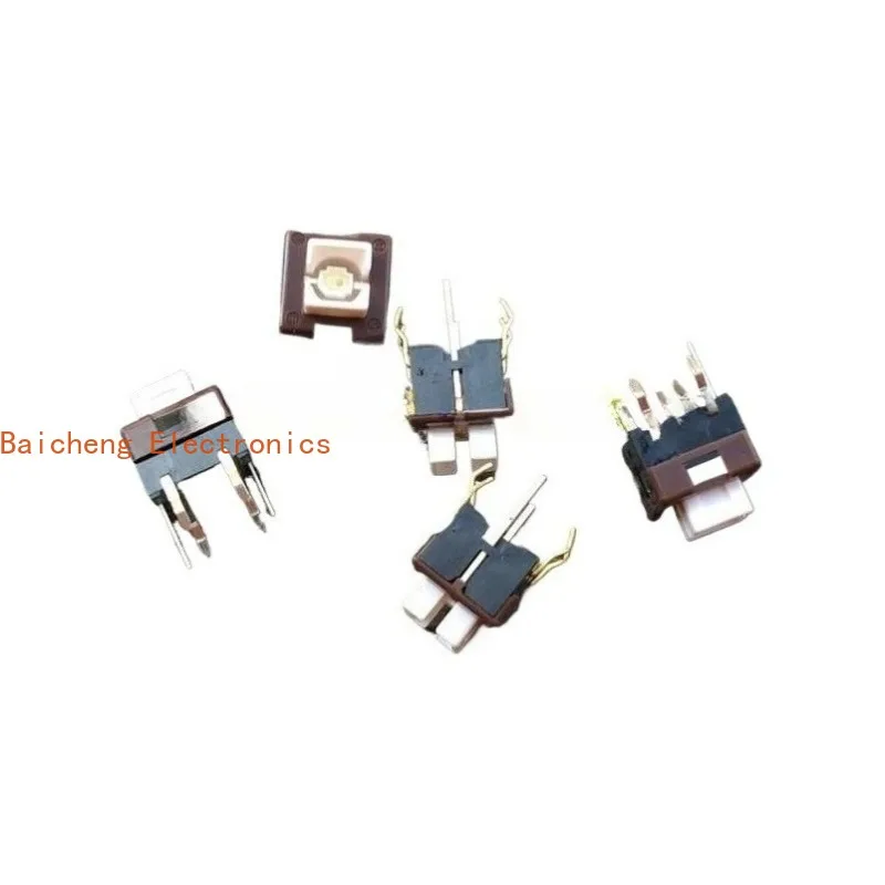 10PCS Light touch power with yellow LED light, button switch with yellow light, 6-pin 8 * 8 * 8.5