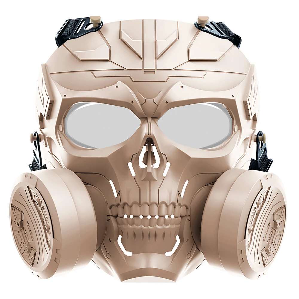 

AIRSOFTA Airsoft Biochemical Machinery Dual Fan Mask Tactical PC Lens Protective Mask Outdoor BB Gun Paintball Hunting Equipment