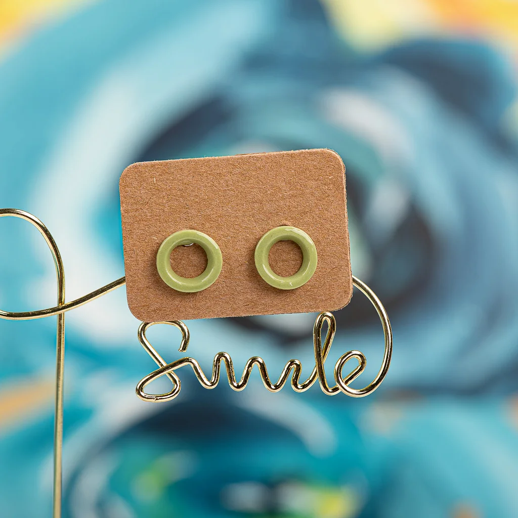 Small And Cute Porcelain Multicolor Earrings Anti-allergic #LY417  brincos aço inoxidavel mulher  бижутерия 2021 e girl