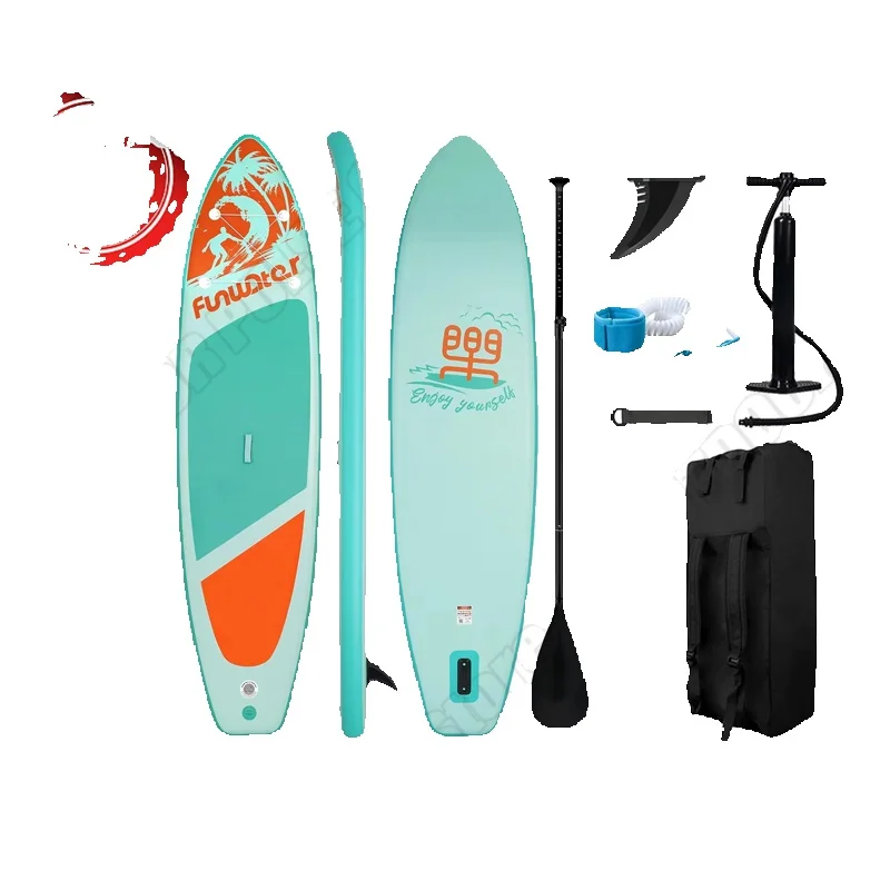 Aufblasbares Stand-Up-Paddle-Board, Paddelbrett, Surfbrett, Surf-SUP-Board, 11'6 " × 34 " × 6 ", rutschfestes Wassersport-Paddelbrett