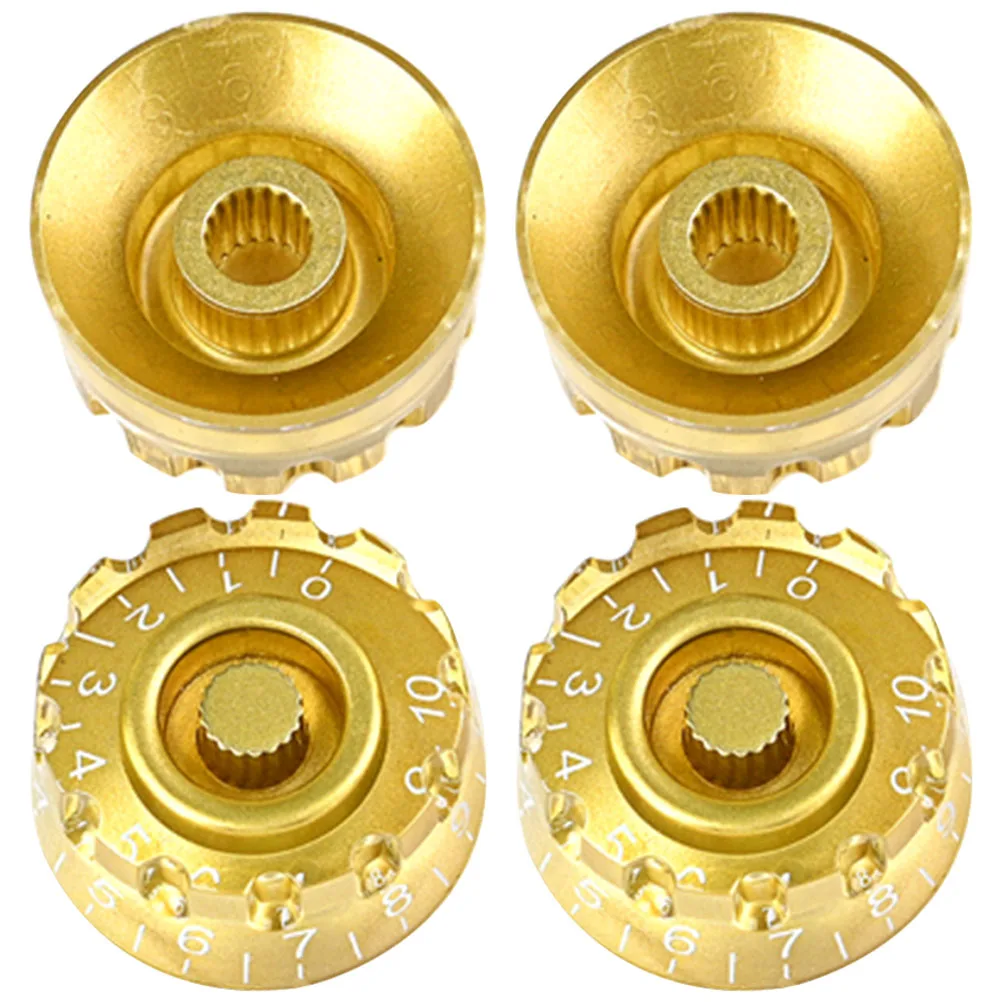 

4pcs Guitar Volume Knobs Yellow Blank Plastic Potentiometer Caps Durable AntiCorrosive ElectricGuitar Bass