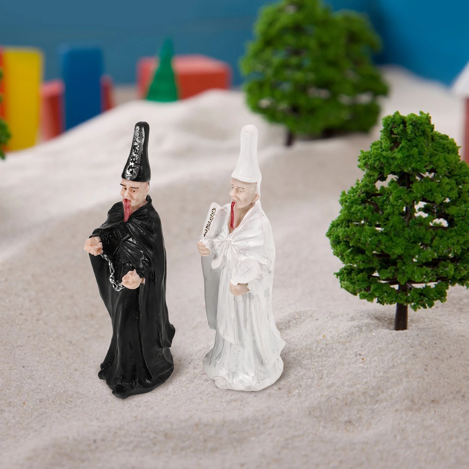 

Garden Decor Black and White Impermanent Sand Tool Ornaments Bookish Charm Creepy Statue Little