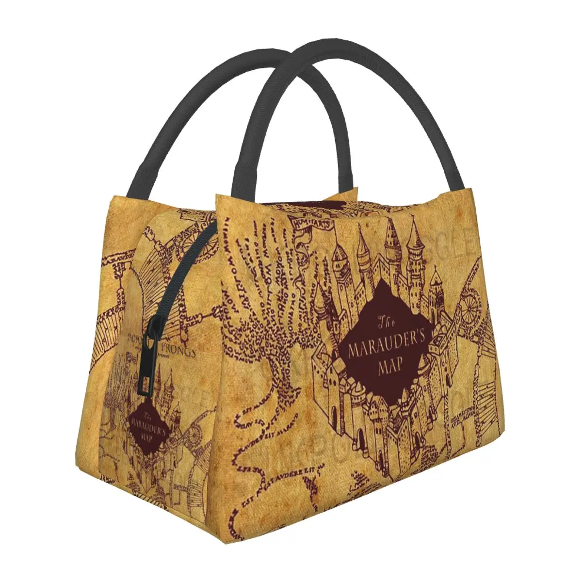 Marauders Magic Map Lunch Bags Insulated Bento Box Portable Lunch Tote Picnic Bags Cooler Thermal Bag for Woman Girl Work