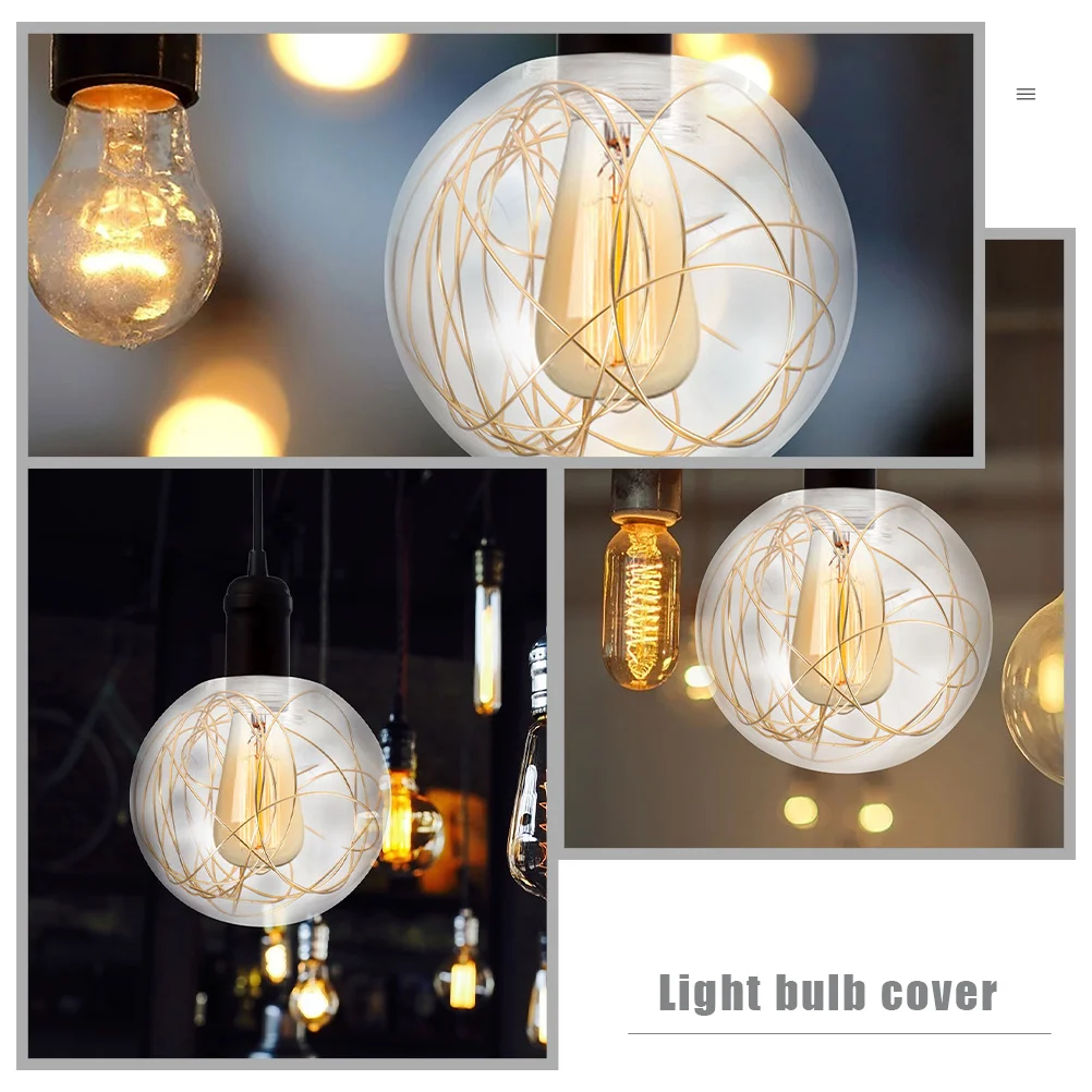 

Aluminum Wire Lamp Shade Glass Pendant Globe Lampshade Replacement Cover for Lighting Light Bulb Covers Small Lamp Shades