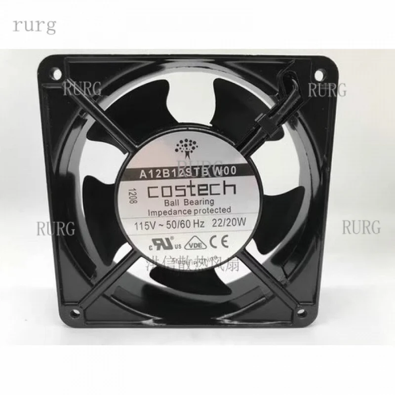 L 1 peça para ventilador COSTECH A12B12STB W00 AC115V 22/20W 12cm ventilador com estrutura de alumínio