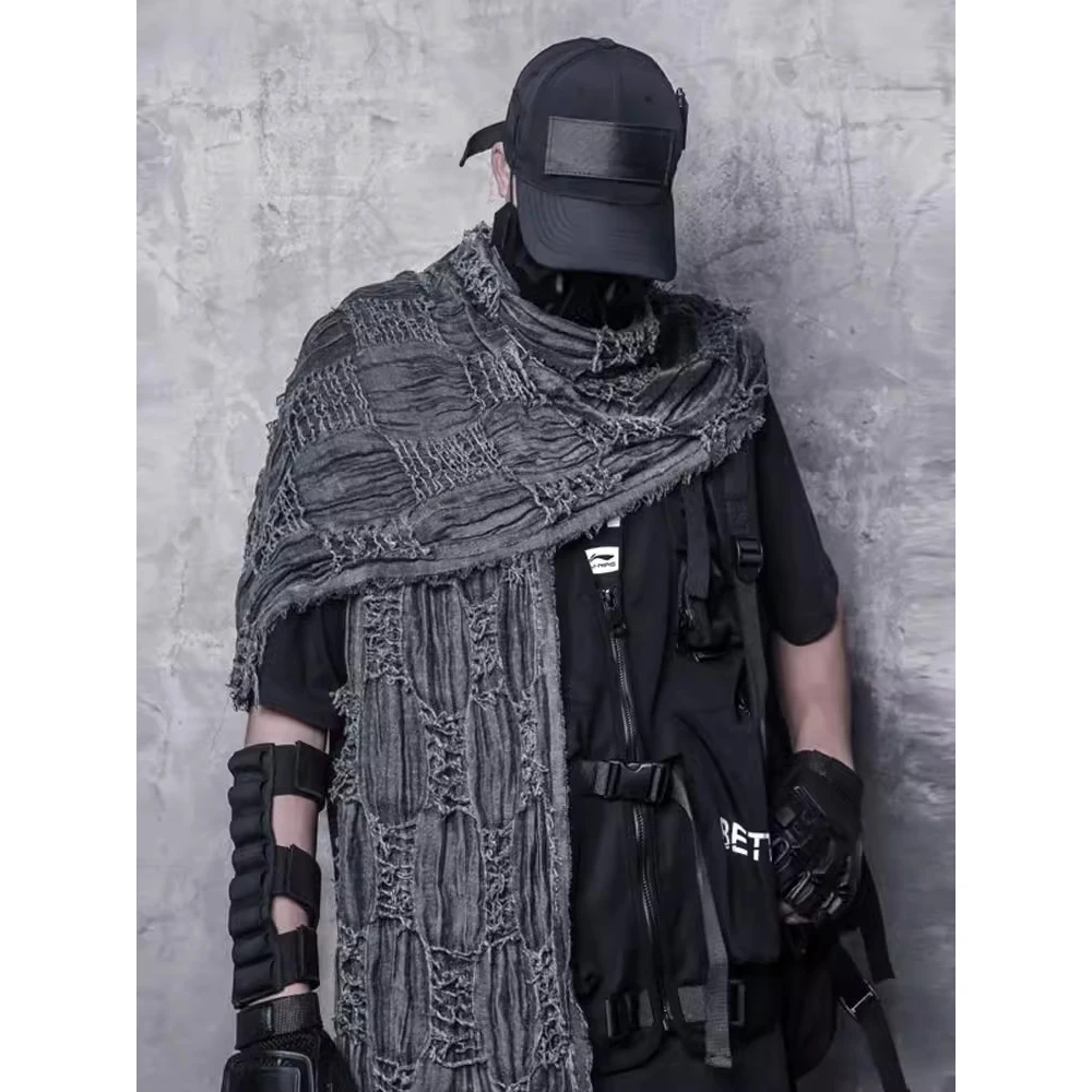 2024 New Spring Summer Lightweight Plaid Scarf Men And Women Vintage Tactical Arab Scarf  Camping Hunting Cycling