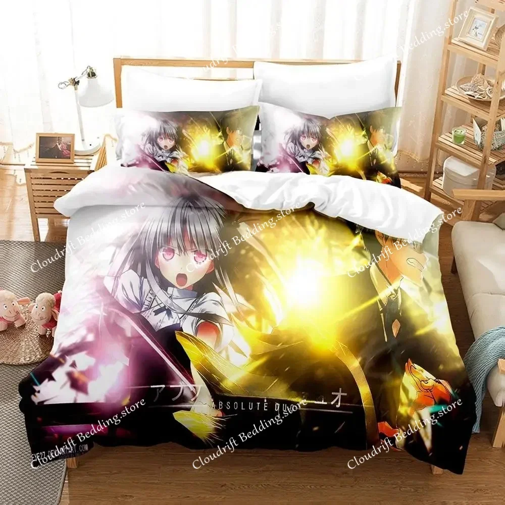 New 3d Print Kawaii Anime Absolute Duo Bedding Set Single Twin Full Queen King Size Bed Set Adult Kid Bedroom Duvet Cover Sets02