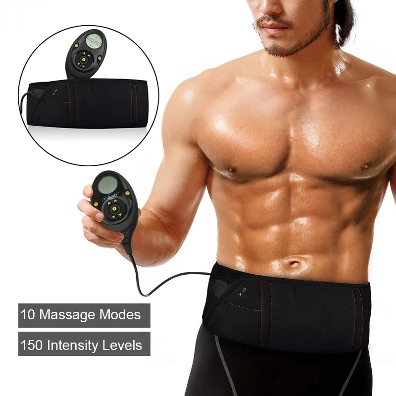 Abdominal EMS Muscle Stimulation Abs Massager Slimming Machine Passive Gymnastics Waist Fitness Lose Weight Bodybuilding Device