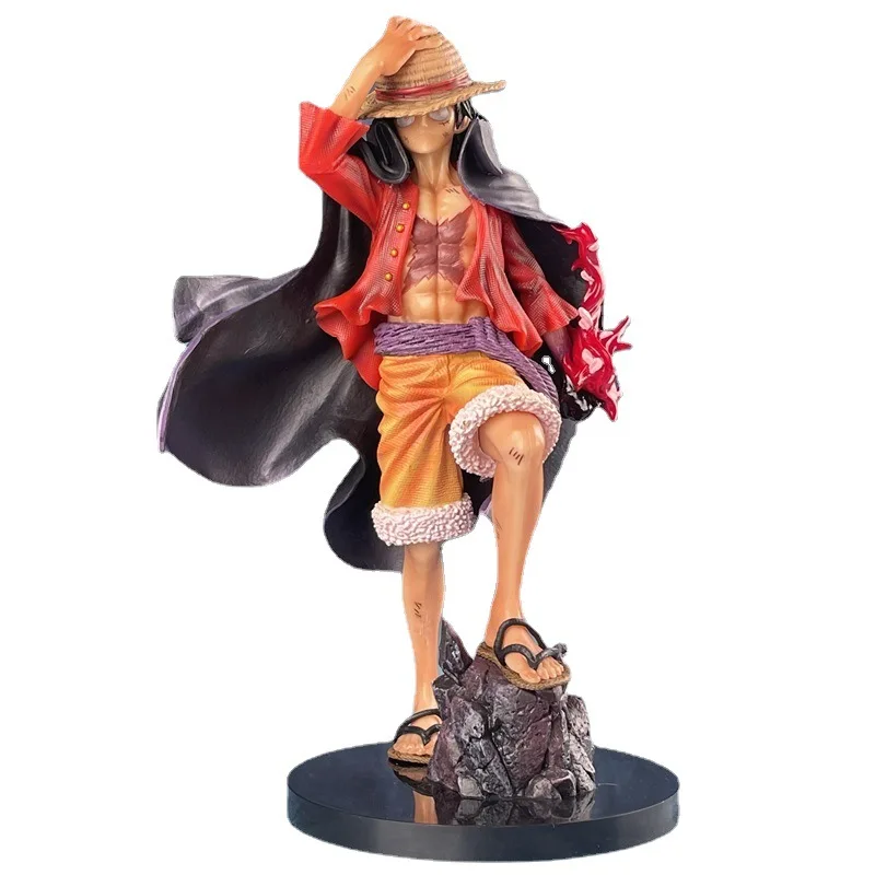 Uma peça lx max série novo quatro imperadores primeira onda ressonância luffy estátua portátil anime ornamento de mesa modelo presente menino