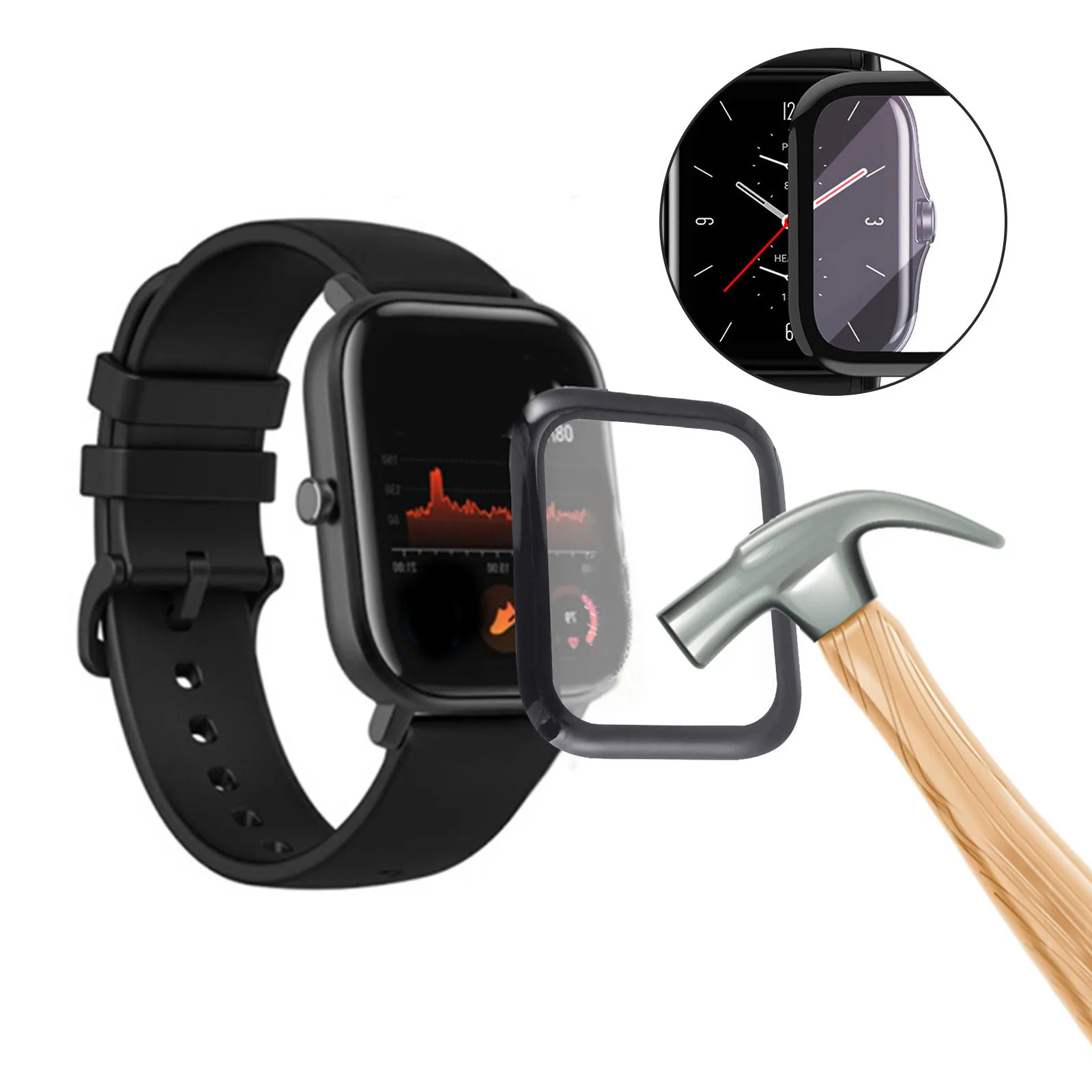 

Curved Screen Protective Film For Watches Waterproof Heat-Resistant Scratch-Proof Pet Screen Protector Smart Watch