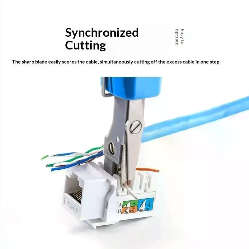Wear-resistant Network Cable Punch Down Cutter High Accuracy RJ11 RJ45 Wire Tool for Office LAN Line Repair Installation