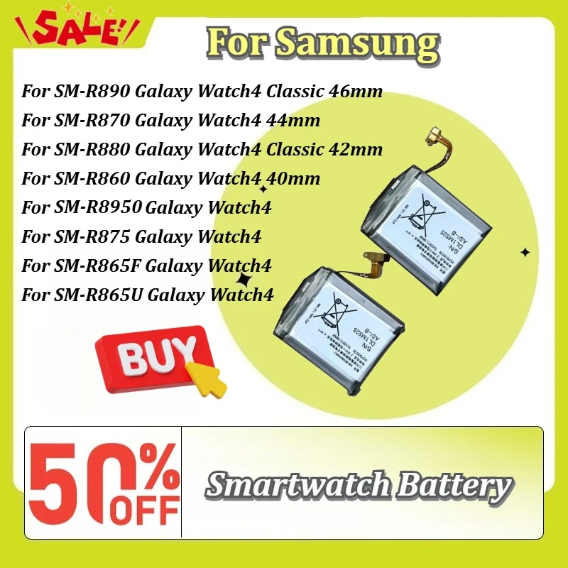 For Samsung Galaxy Watch4 Battery 40/44/42/46mm SM-R860 R865F R865U R870 R875 R880 R890 R8950 Watch4 Classic Replacement Battery