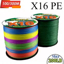 GHOTDA 16 Strands Braided Fishing Line X16 Super Strong Saltwater 25LB-200LBS Hollowcore X-Wire 100/300M Multifilament PE Line