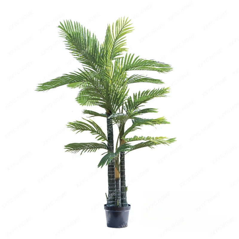 Large Simulation Areca Palm Palm Fake Trees Green Plant Floor Bonsai Plant Indoor Landscape Decoration Ornaments