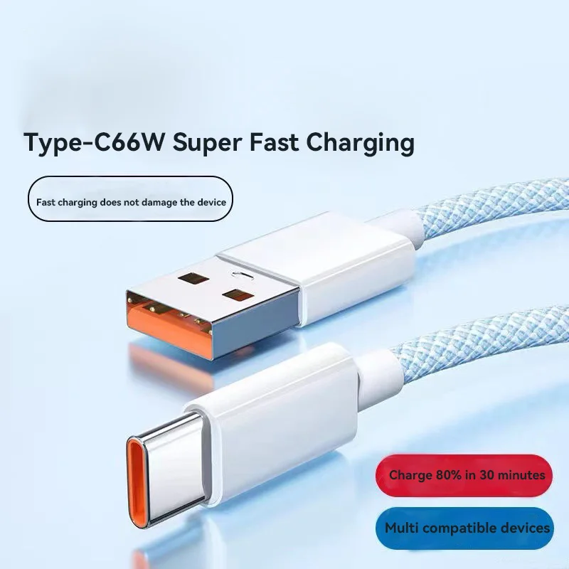 

Кабель для передачи данных Type-c6A для быстрой зарядки, подходит для кабеля зарядного устройства Huawei p30P40, кабель для быстрой зарядки с цветной оплеткой