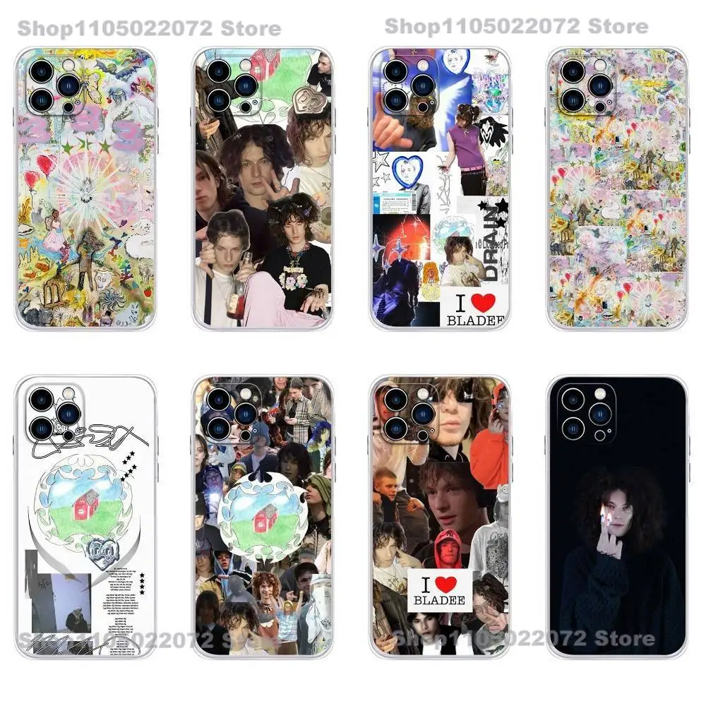 

Rapper Singer B-Bladee 333 Phone Case For iPhone 16,15,14,13,12,11 Plus,Pro,Max,XR,XS,Plus,E,Mini Transparent Soft Cover