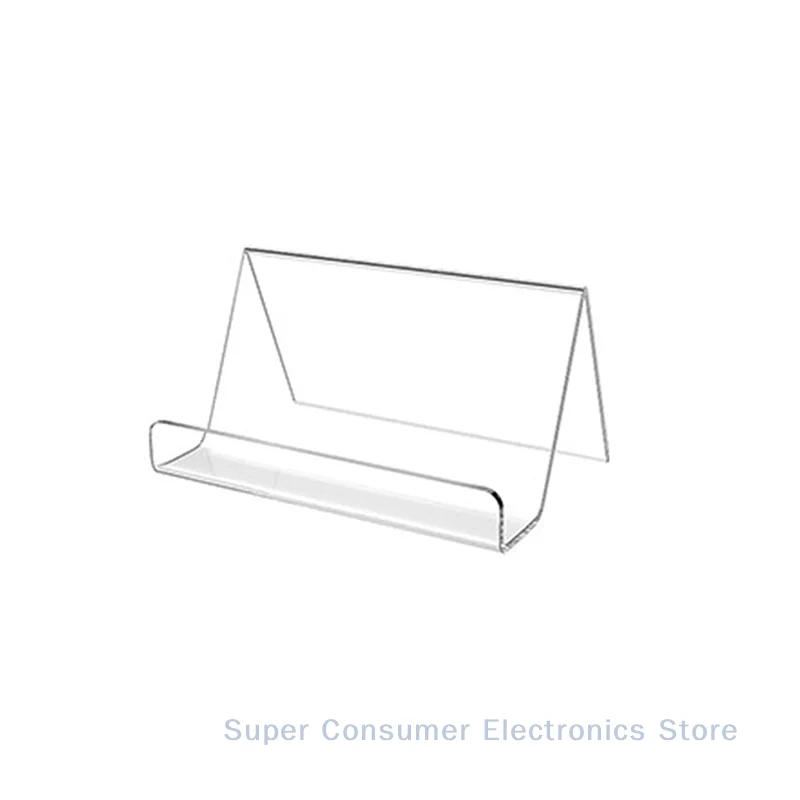 

4 Pcs Transparent Acrylic Desktop Business Card Holder Table Desk Shelf Box Storage Display Stand Restaurant Office Supplies